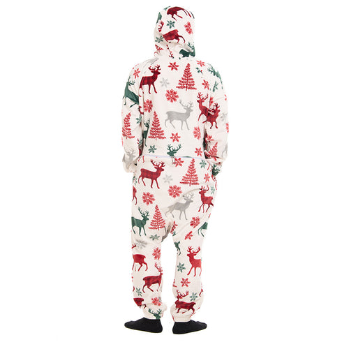 Snuggs Blanket Onesie White Christmas Deer